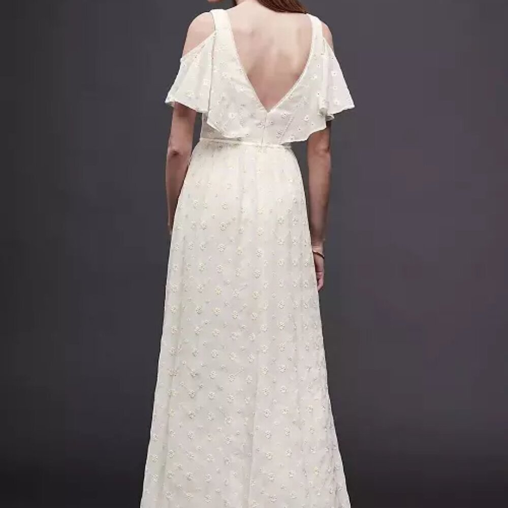 DB Studio Davids Bridal NWT ivory chiffon eyelet … - image 4